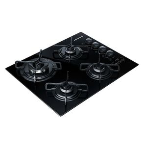 Cooktop Brastemp 4 Bocas Duplachama Timer Touch Preto BDT62AE Bivolt