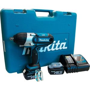 Chave de Impacto 18V 1600 RPM Com 2 Baterias Carregador Maleta Torque 440N.m DTW450RFE Makita