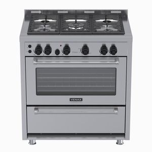 Fogao 5 Bocas Venax Temis Inox Gas Glp