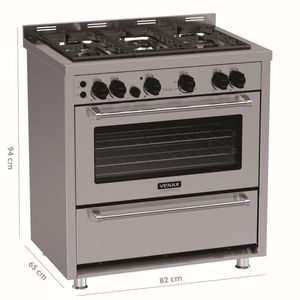 Fogao 5 Bocas Venax Temis Inox Gas Glp
