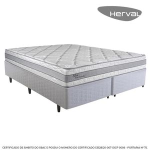 Cama Box King Size Herval Alba, de Molas Ensacadas, 65x193x203 cm