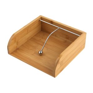 Porta Guardanapo Bambu e Metal 21cm - A\CASA