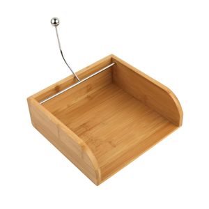 Porta Guardanapo Bambu e Metal 21cm - A\CASA