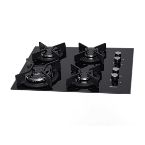 Cooktop Fischer 4 Bocas Mesa de Vidro Tripla Chama Infinity Preto Bivolt