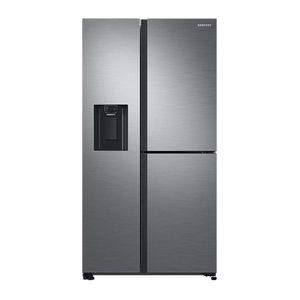 Geladeira Samsung Side by Side 601L com Dispenser de Água e Gelo e FlexZone Inox Look RS65