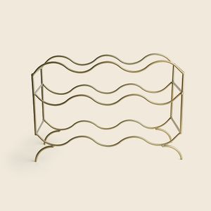 Porta Garrafa Waves Dourado - A\CASA