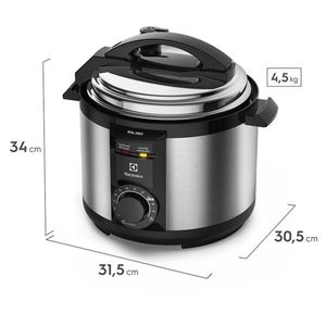 Panela de Pressão Elétrica Electrolux PCE20 Inox, 5 Litros