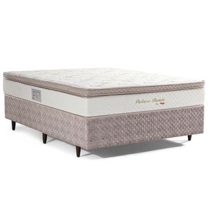 Cama Box de Casal Herval Pallace Bambu com Molas Ensacadas, 71x138x188 cm