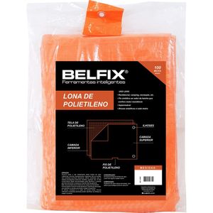 Lona polietileno 12x10m laranja 100 micras - Belfix