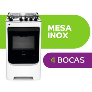 Fogão Consul 4 Bocas com Acendimento Automático Design Frente Única Branco CFO4NAB Bivolt