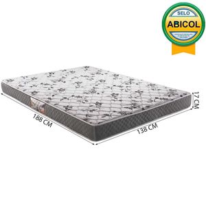 Colchão Ortopédico Casal Herval Ortopedic Black, Espuma Alto Suporte, 17x138x188 cm