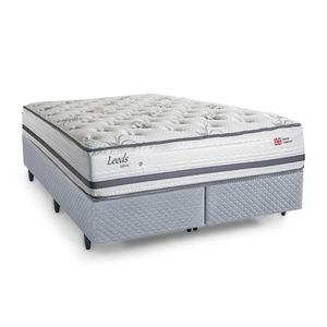 Cama Box King Herval Leeds, Molas Maxspring, 69x193x203 cm