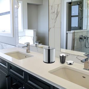 Lixeira Inox  Tampa 3,2litros Decorlinelixeiras Ø 15,5x20cm