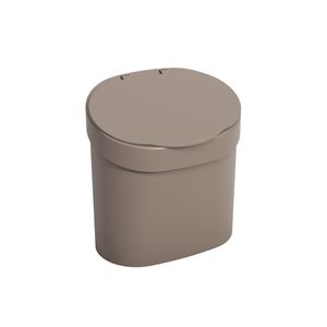 Lixeira plástica Coza para pia Cinza Quente 4 litros - 22,8 x 15,6 x 22,4 cm Linha Basic