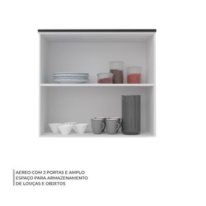 Armário Aéreo de Cozinha Herval Manhattan, MDP,  Branco Ártico