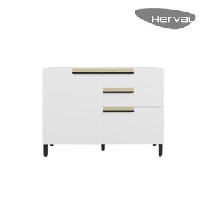 Balcão de Cozinha Herval Manhattan, MDP, Branco Ártico