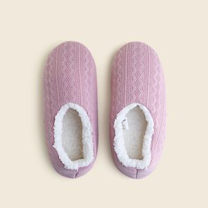 Pantufa Sherpa Tricot Rosa - A\CASA