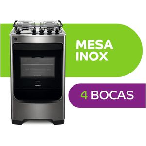 Fogão Consul 4 Bocas com Acendimento Automático Design Frente Única Inox CFO4NAR Bivolt