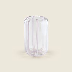 Vaso Vidro Lines Pink 20,5cm -  A\CASA