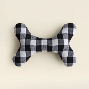Brinquedo Pet Osso Xadrez Preto 30cm - A\CASA