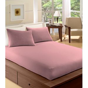 Lençol Avulso Casal Microfibra Com Elástico Camesa Rosa