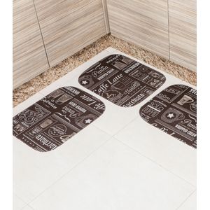 Tapete Cozinha Base Antiderrapante Tapetes Junior Marrom