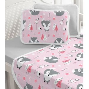 Jogo Cama Baby Estampado Vivaldi Rosa