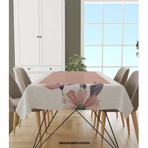 Toalha De Mesa Retangular 6 Lugares Wevans Bege