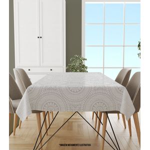 Toalha De Mesa Retangular 6 Lugares Wevans Branco