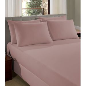 Lençol Liso King Com Elástico Vivaldi Rosa