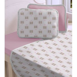 Jogo Cama Baby Estampado Vivaldi Rosa