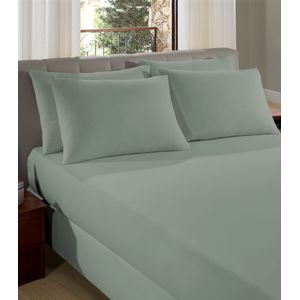 Lençol Casal Premium Fio Penteado Liso Vivaldi Verde