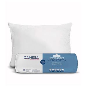 Travesseiro Micro Cotton Rolinho Camesa Branco