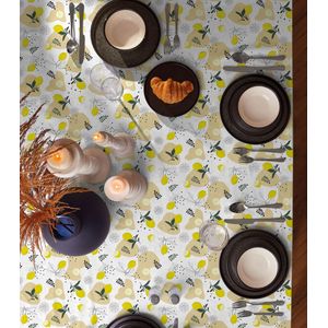 Toalha De Mesa Retangular 8 Lugares Teka Amarelo