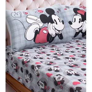 Jogo De Cama Casal Disney Cinza