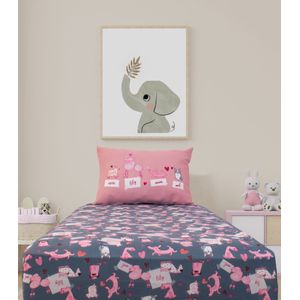 Jogo De Cama Solteiro Joy Doce Vida Cinza