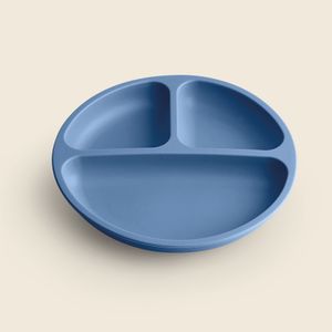 Prato Silicone com Divisórias Azul - A\BABY