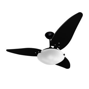 Ventilador De Teto Venti-Delta Magnes Com 3 Pás Preto