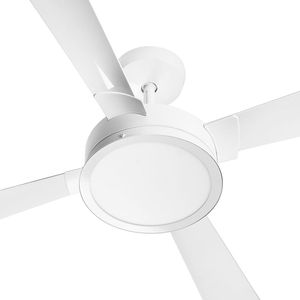 Ventilador De Teto Venti-Delta Magnífico Led 4 Pás Branco 6000K Luz Branca