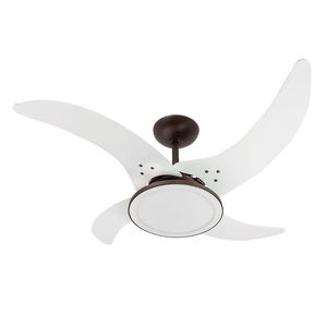 Ventilador de Teto Tron Mareiro Led 4 Pás Branco / Marrom