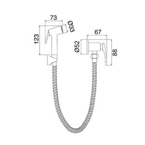 Ducha Higiênica Lorenzetti Lorenlike 1984 C78 Com Flexível de 1,20m