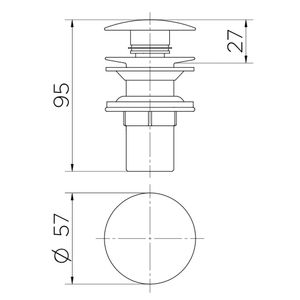 Válvula para Lavatório Docol Click Clack 922443 Ouro Polido