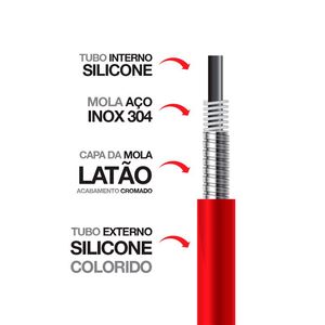Torneira Misturador Lorenzetti LorenFlex 1258 R27 com Bica Móvel de Parede Vermelho