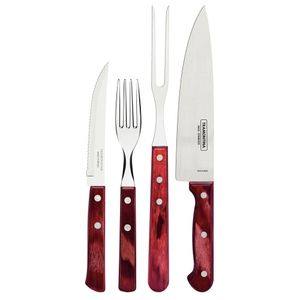 Kit Churrasco 14 Peças Tramontina Churrasco 21199789 Vermelho