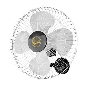Ventilador De Parede Venti-Delta Gold 50Cm Preto / Cromado Bivolt