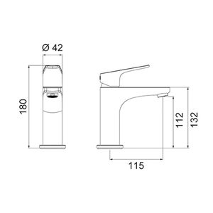 Misturador Monocomando Lorenlead 2875 C90 De Bancada Com Bica Baixa Lorenzetti