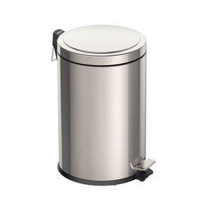 Lixeira Tramontina Brasil com Pedal 20L Redonda Inox
