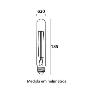 Lâmpada Led Blumenau Filamento Tubo T32 4W E27 Bivolt