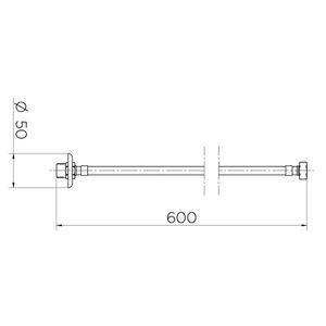 Engate Flexível Docol 608900 com 60cm de Aço Inox