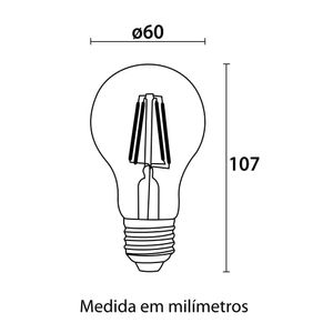Lâmpada Led Blumenau Filamento A60 4W E27 Bivolt